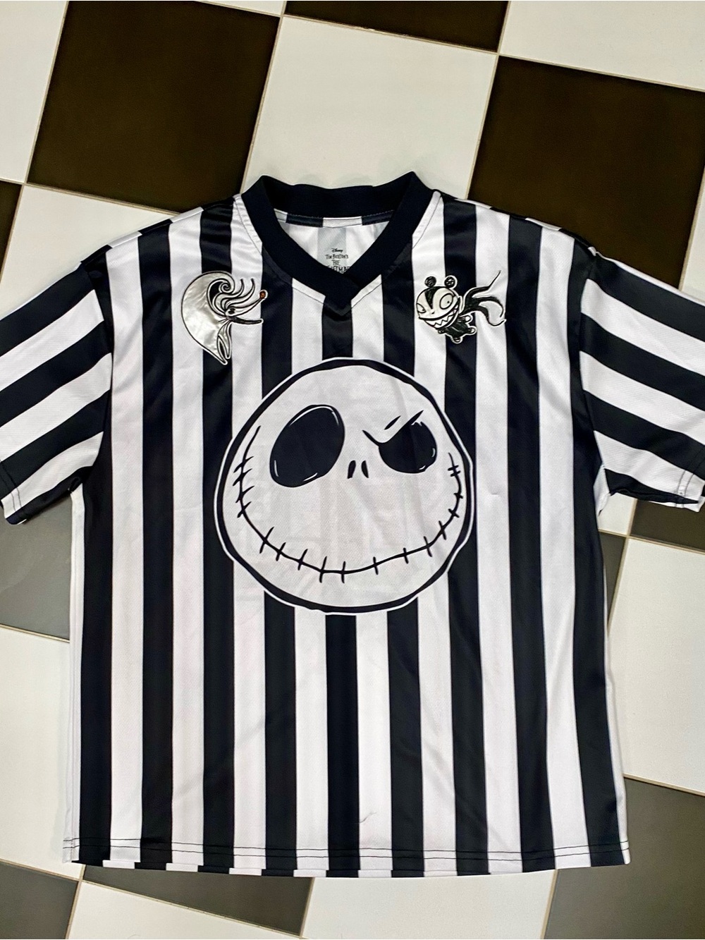 Disney Tim Burton's The Nightmare Before Christmas Striped Soccer Jersey